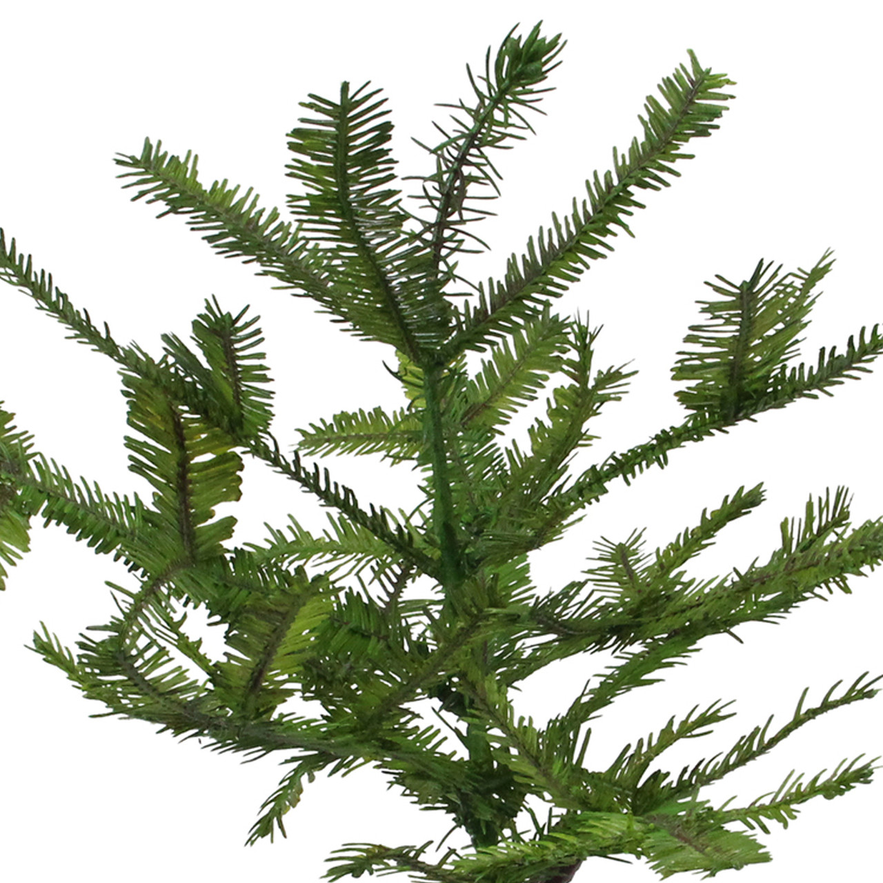 17" Green Artificial Mini Pine Tree in Paper Mache Pot Christmas Central